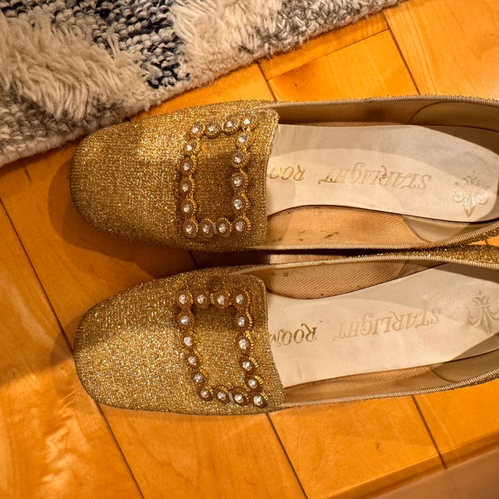 Gold Embellished Women's Shoes